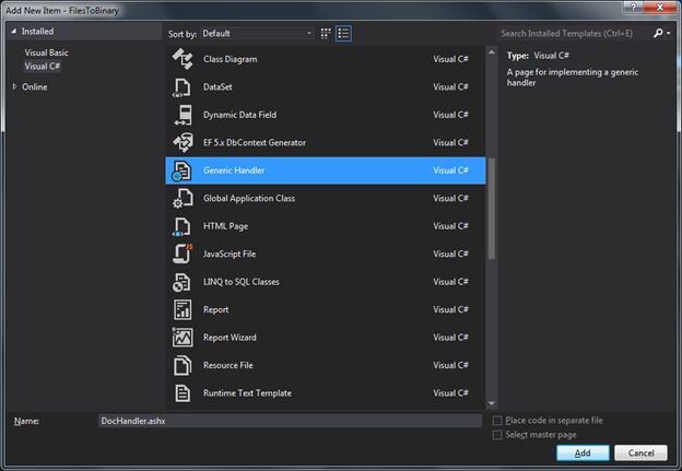 Add a new Generic Handle